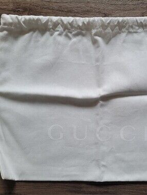 Gucci White Dust Bag - Logo Drawstring Pouch